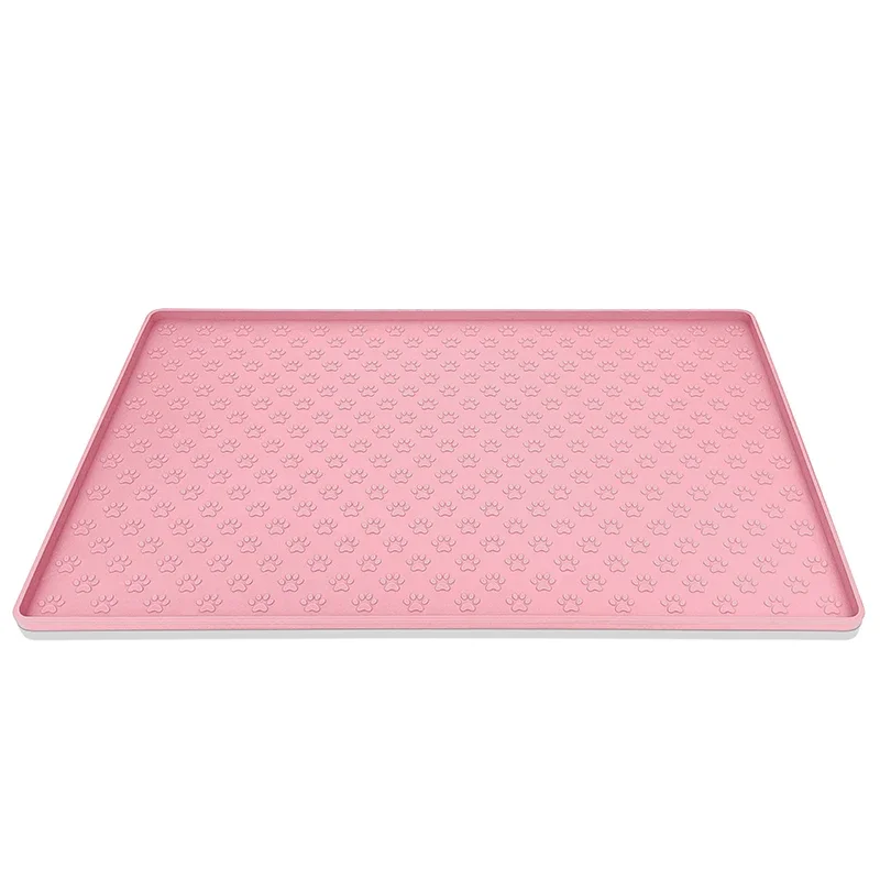 NONE Haustier Tischset Hundefutter Schüssel Matte Katzenfutter Matte Silikon wasserdicht Haustier Katze Hund trinken Fütterung Tischset Schüssel Pad Feeder Matten 3