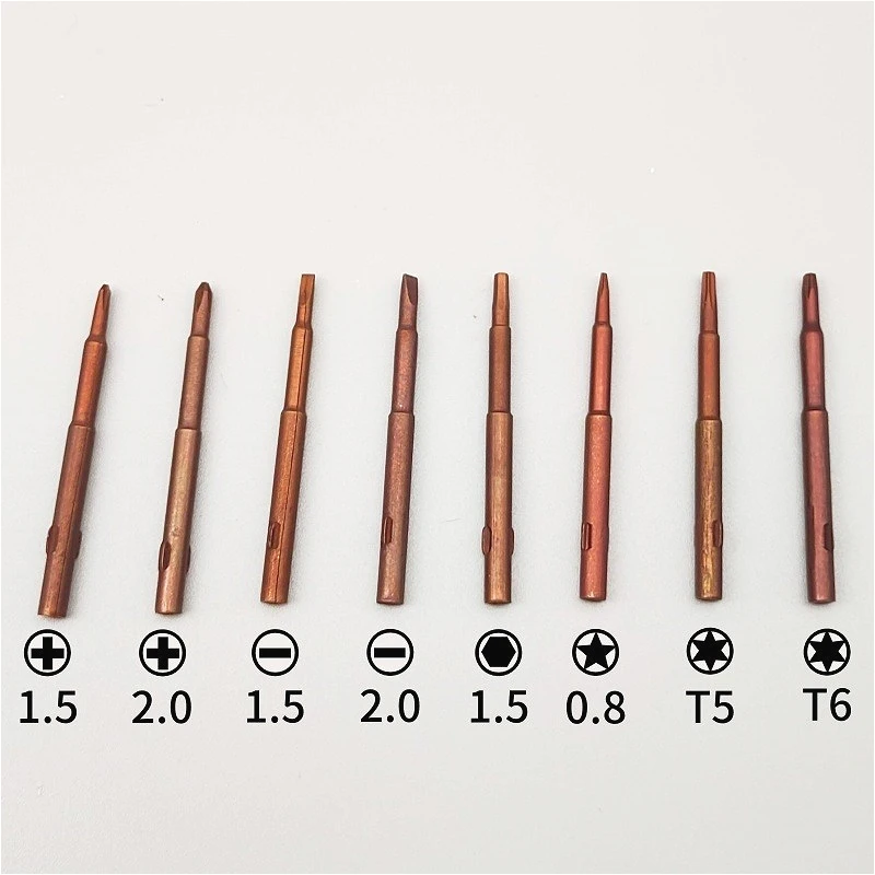 Eight Sizes Screwdriver Replacement Steel Bits for Home, Workshop & Electronic Device Repair Tool Accessory