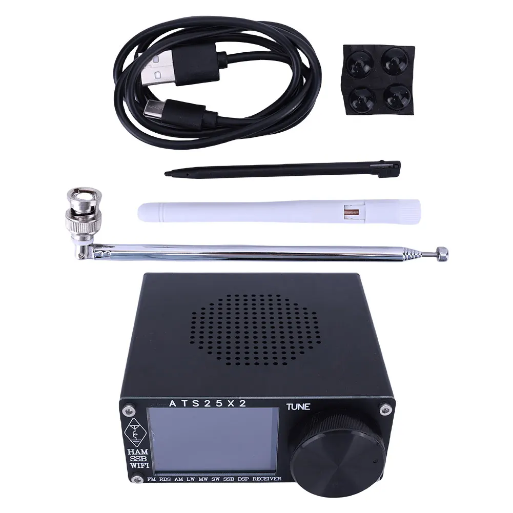 ATS25X2 Vollband-Radio 2,4 Zoll Touchscreen Kurzwellen-Radioempfänger Scanner FM/LW/MW/SSB APP Netzwerk WIFI Konfiguratio