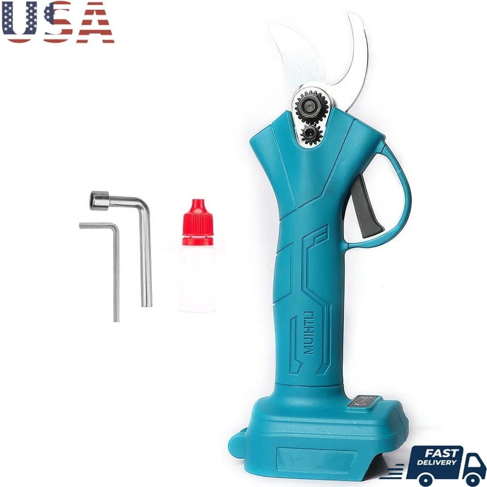 

Cordless Electric Pruning Shears 18V Battery Powered High Carbon Steel Blades Ergonomic Design Double Safety Switch Efficient