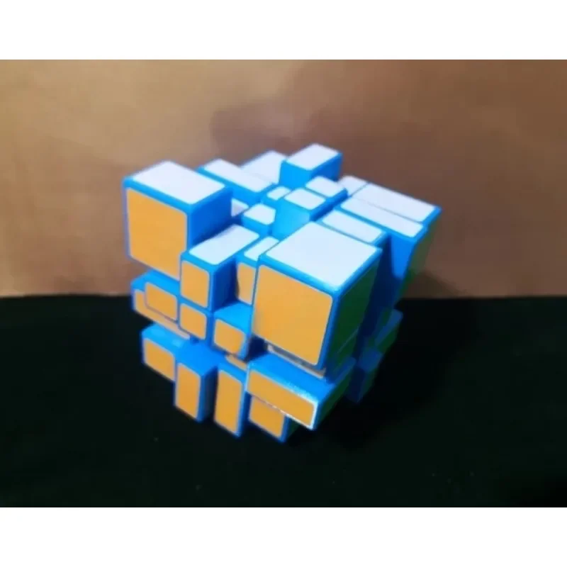 Specchio Horror 4x4x4 Cube jent's Puzzle 4x4 Cube corpo nero con adesivi fai da te a 6 colori Lee Mod Cast Coated Magic Cube giocattoli divertenti