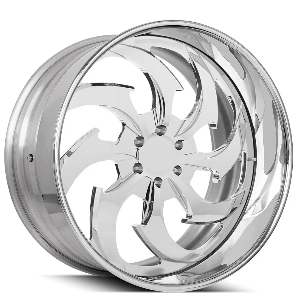 

BC-02035 2 Pieces Custom Avviato-FF Brushed Silver with Chrome Lip Forged Rims 5x120 5x127 5x112 5x114.3 6x139.7