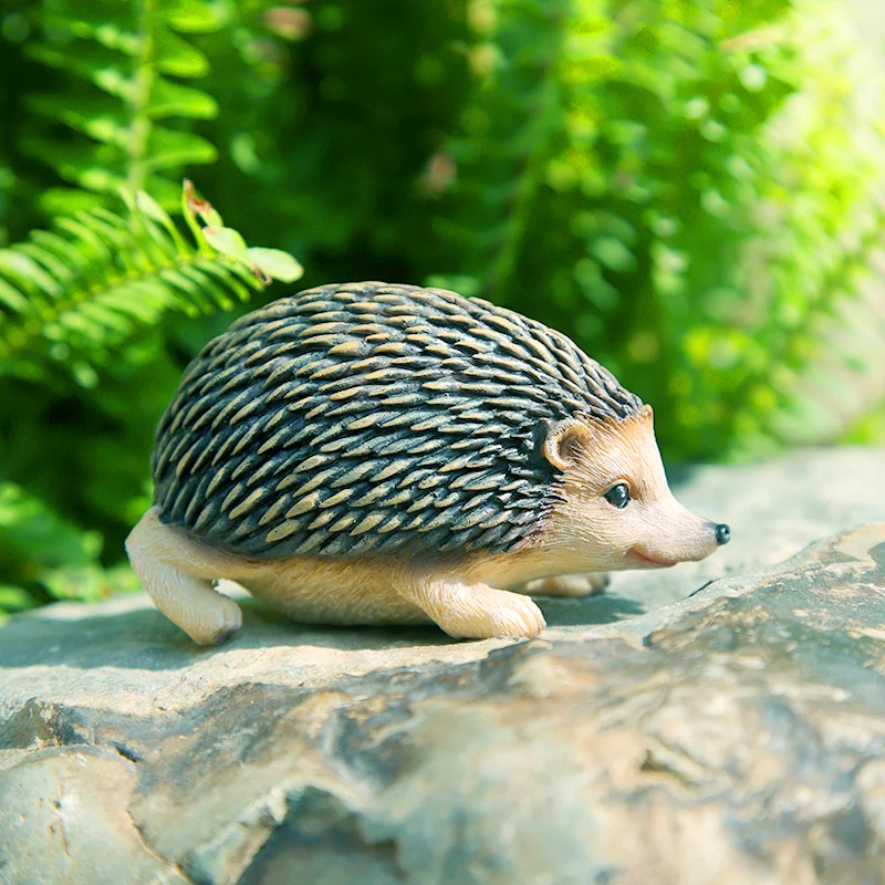 Outdoor Garden Decoration, Small Hedgehog Ornaments, Outdoor Courtyard Garden Decorations, Resin Sculpture Statues, Home Living Room Room Decorations