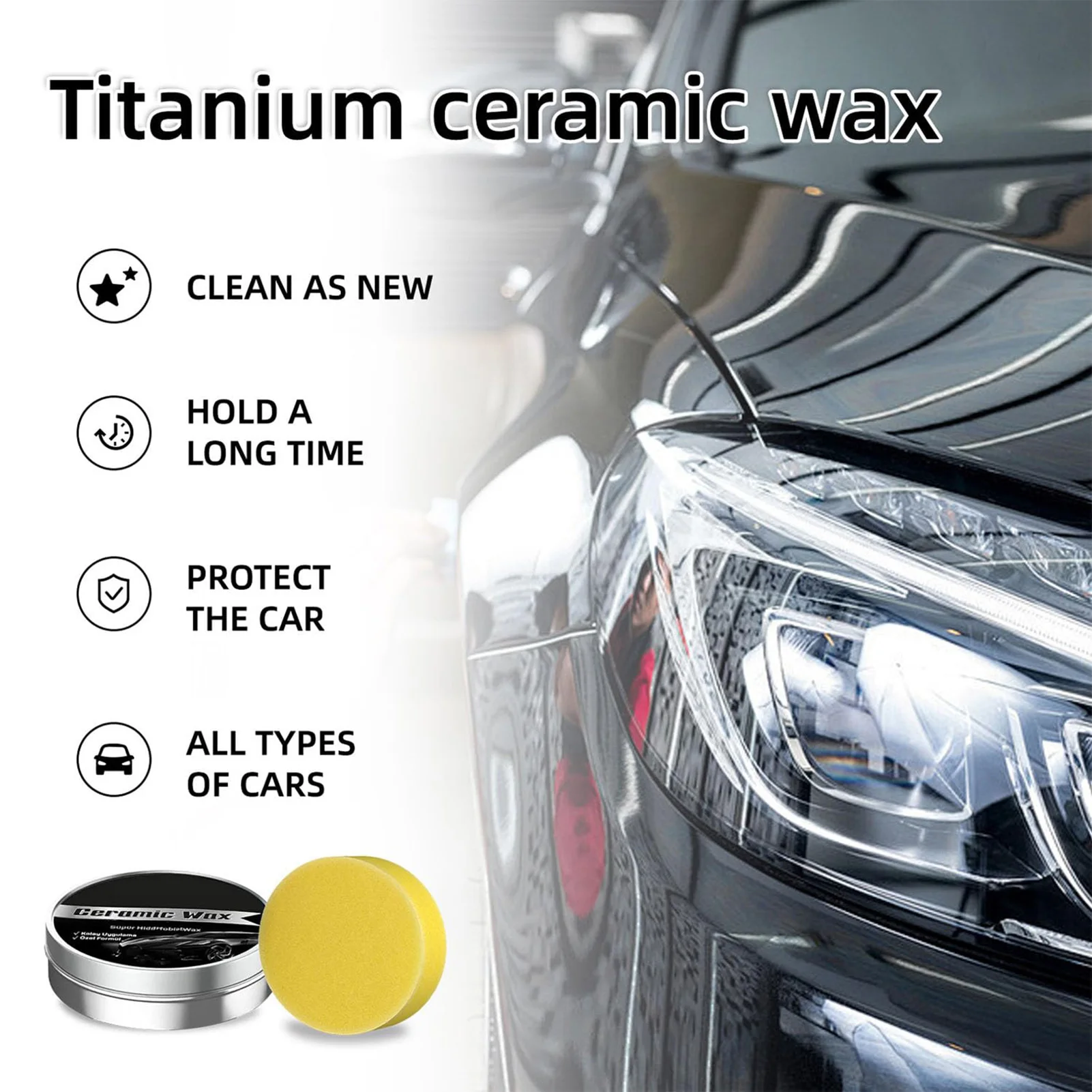 Профессиональный полировальный воск для технического обслуживания автомобиля защищает краску, защищает от пыли и загрязнений, подходит для покраски.