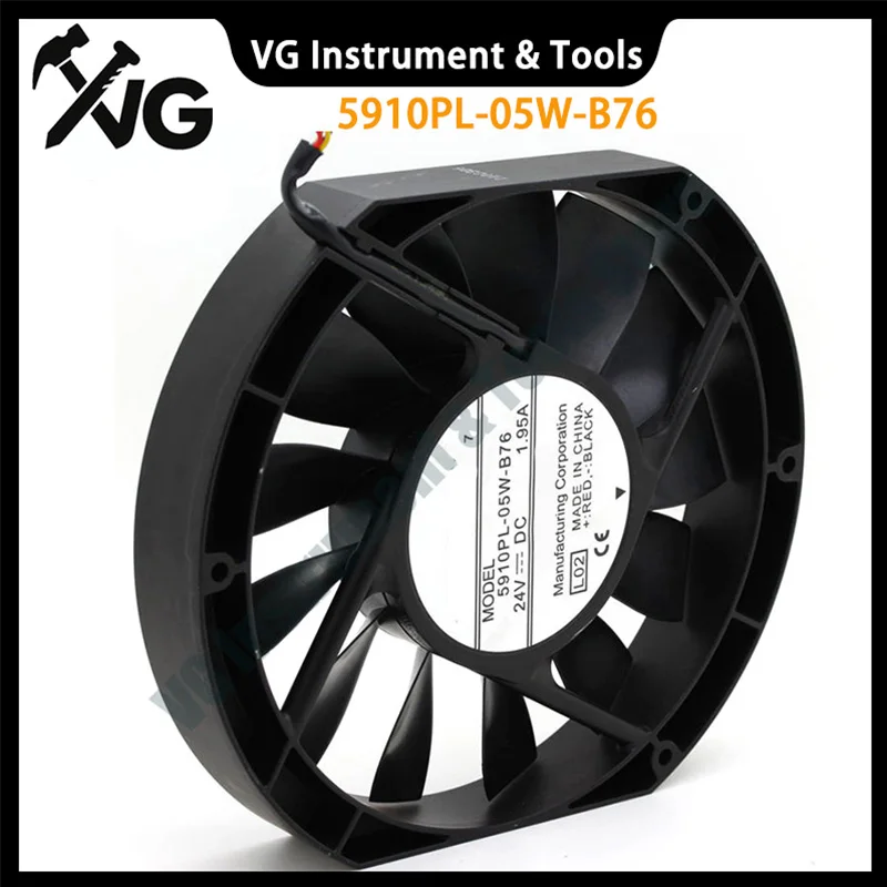 New For Cooling Fan for 5910PL-05W-B76 17025 17cm 170mm DC 24V 1.95A Cooling Fan Drive 170*170*25mm