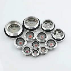M10 M12 M14 M16 M18 M20 M22 M24 M26 M27 M30 M33 Male Aluminum Alloy Oil Level Sight Glass Window Hex For Air Compressor 16-48mm
