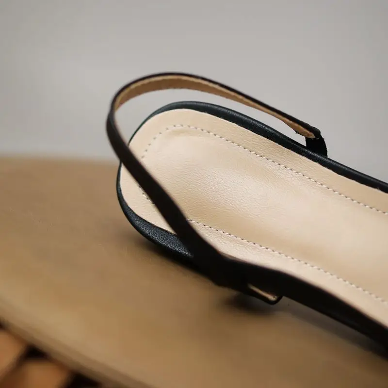ASUMER Size 34-43 Ins New Genuine Leather Sandals Women Shoes Low Heels Summer Sandals Party Dress Shoes Ladies Footwear