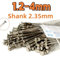 Diamond Grinding Head Shank 2.35mm Grinding Bit Accessory H-Needle Stone Jade Carve Polish Engrave Tools for Dremel Rotary Tools
