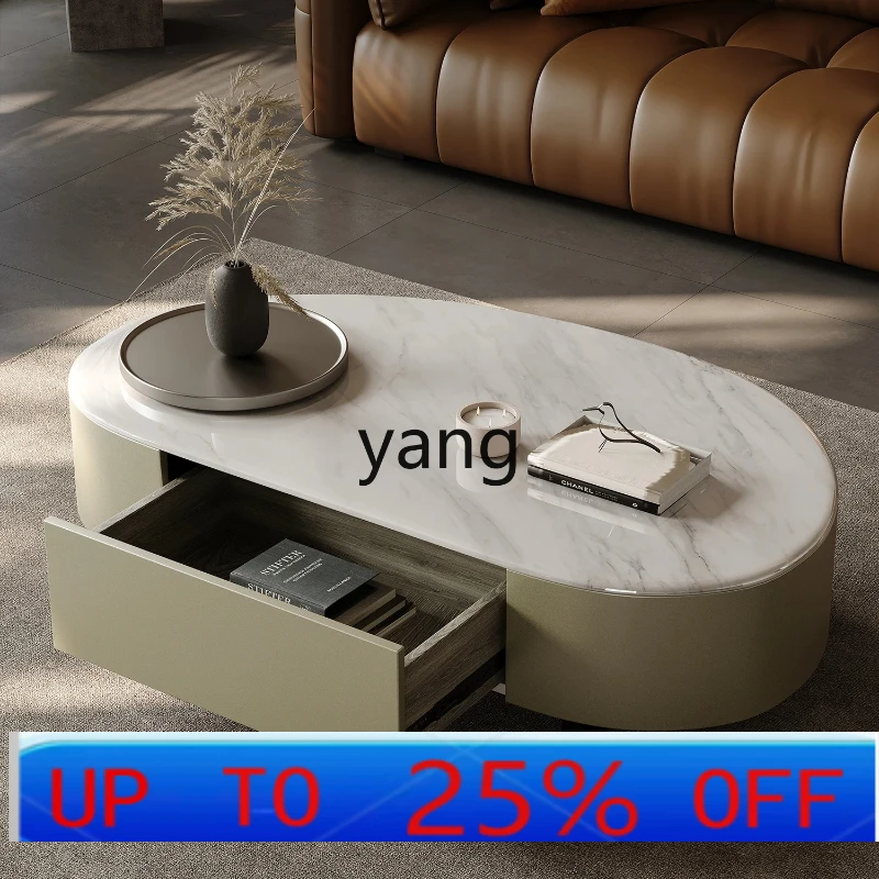 

LH coffee table combination living room home modern simple and minimalist baking paint microcrystalline stone coffee table
