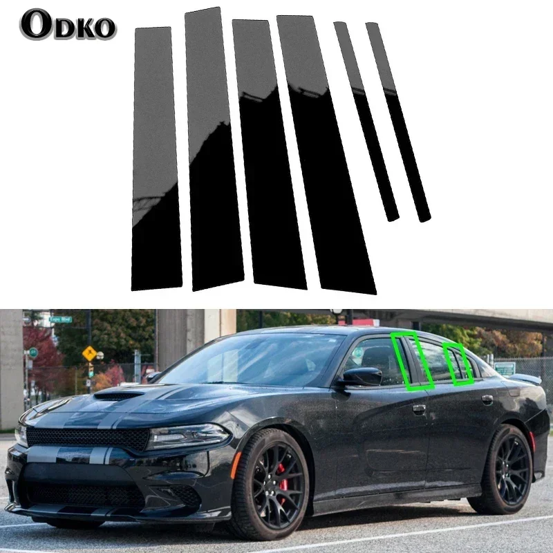 Car Window Pillar Posts Door Trims Decoration Cover BC Column Sticker for Dodge Charger 2011-2023 Accessories Exterior Parts