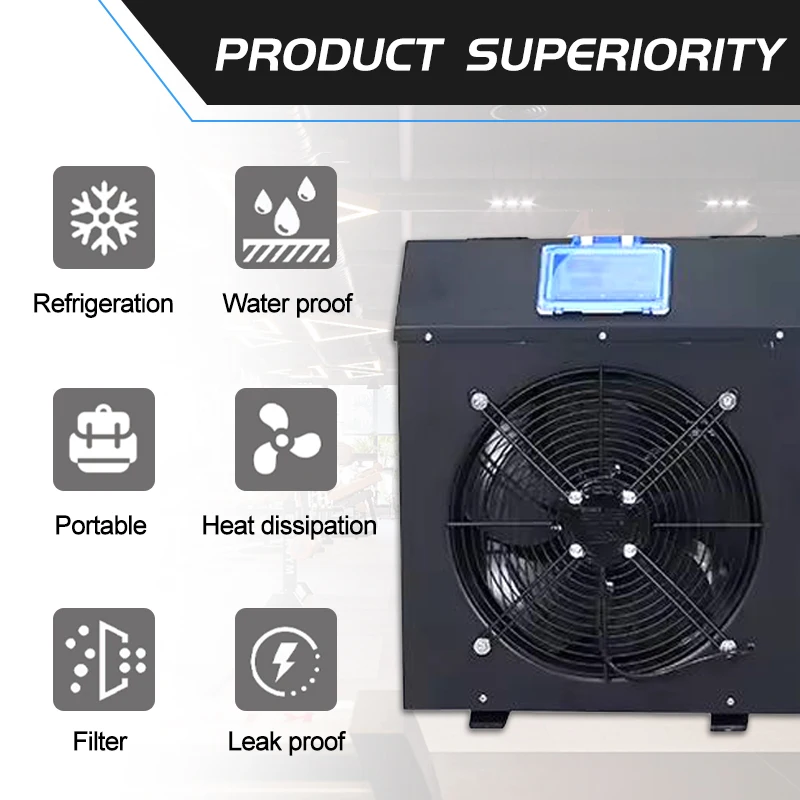 Athlete Sports Recovery 1HP Build-in UV Ozone Water Pump Cold Plunge Ice Bath Water Chiller with Water Pipes