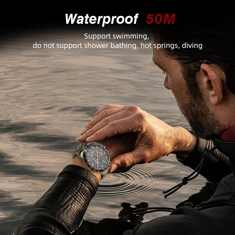 NORTH EDGE 2025 LONGWINGS Мужские кварцевые часы Секундомер на солнечной энергии Водонепроницаемые 50 м 316 Полностью нержавеющая сталь Светящиеся часы-пилот