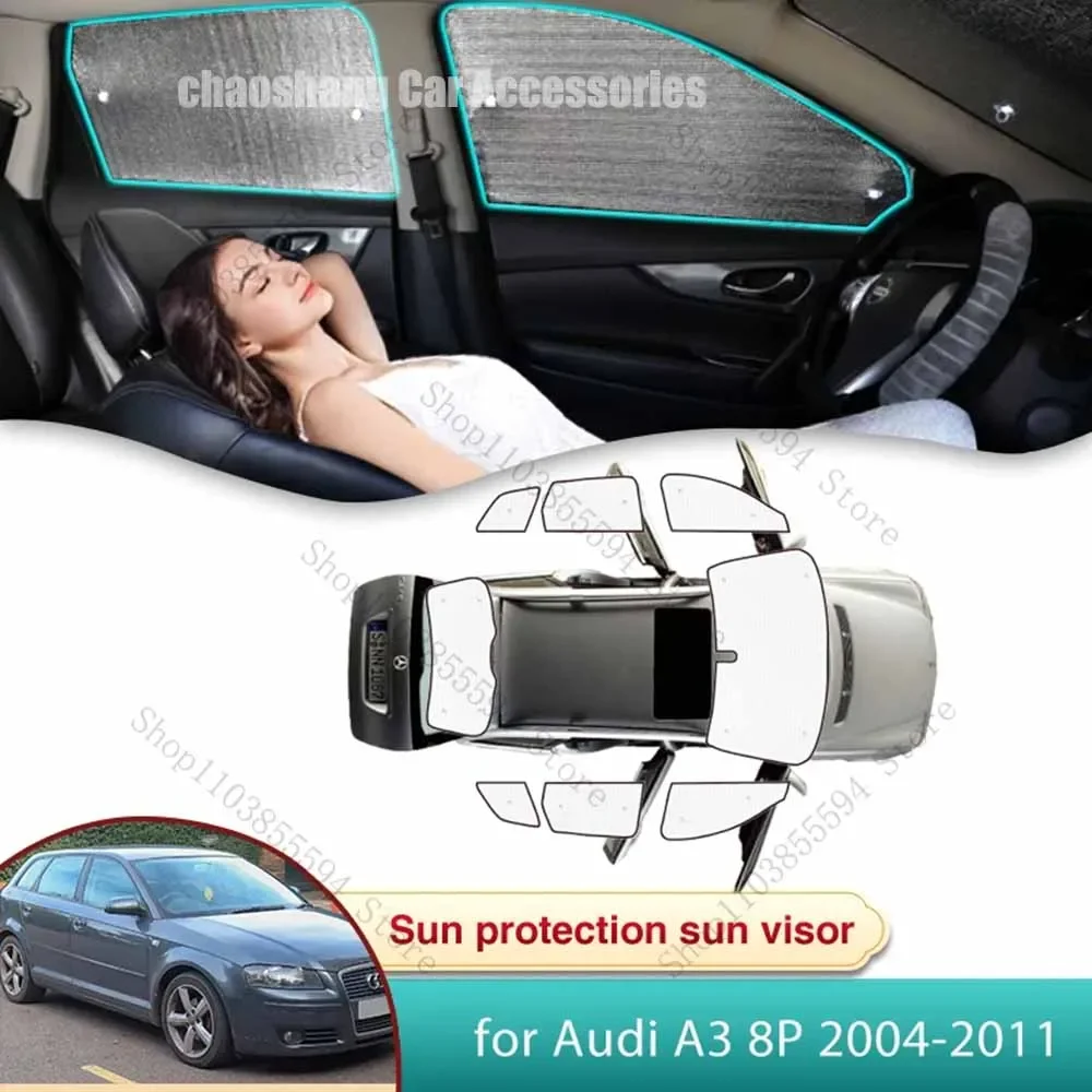 

Full Car Sun Shade for Audi A3 8P 2004 2005 2006 2007 2008 2009 2010 2011 Accessories Side Window Privacy Shading Parts Anti-UV