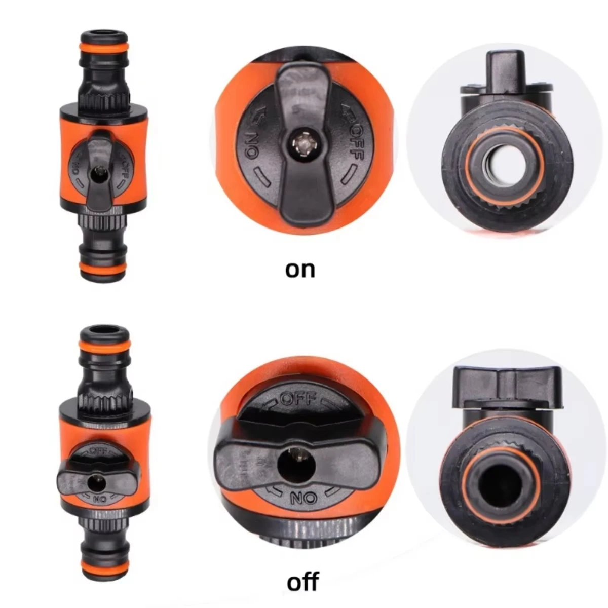 

20261PC Watering Irrigation Car Wash 16MM Equal Garden Hose Shut Off Valve Fitting Plastic Tubing Tap Adapter Quick Joint