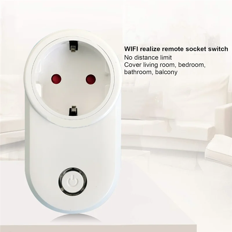 AA01-Wireless Remote Control Socket 220V Tuya Wifi Smart Socket   Power Outlet 16A For Home Appliance Light Fan EU Plug