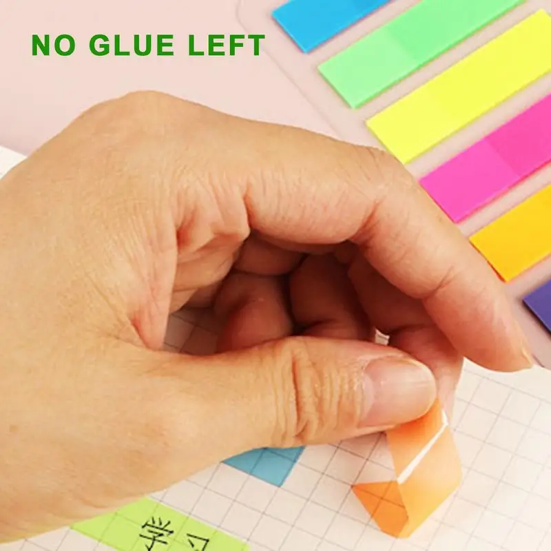 Adhesive Index Labels Fluorescent Sticky Note For Page Marker Waterproof Writable Sticky Notes For Page Marking And Classify