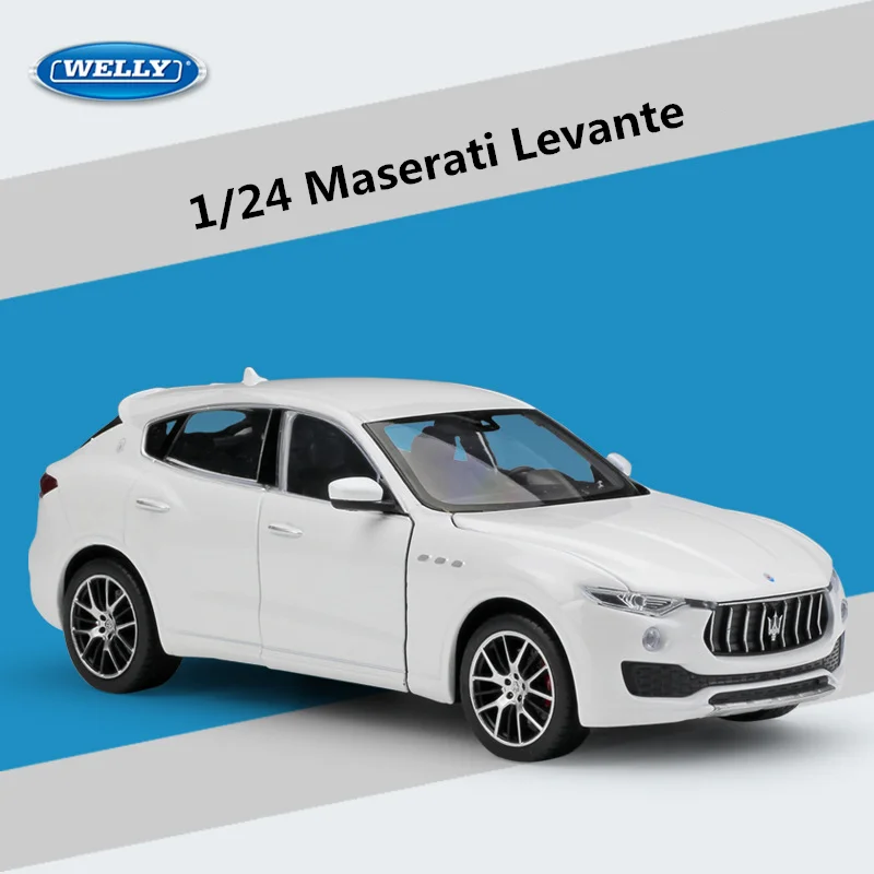 WELLY 1:24 Maserati Levante SUV Alloy Car Model Diecasts Metal Vehicles Car Model High Simulation Collection Childrens Toy Gifts