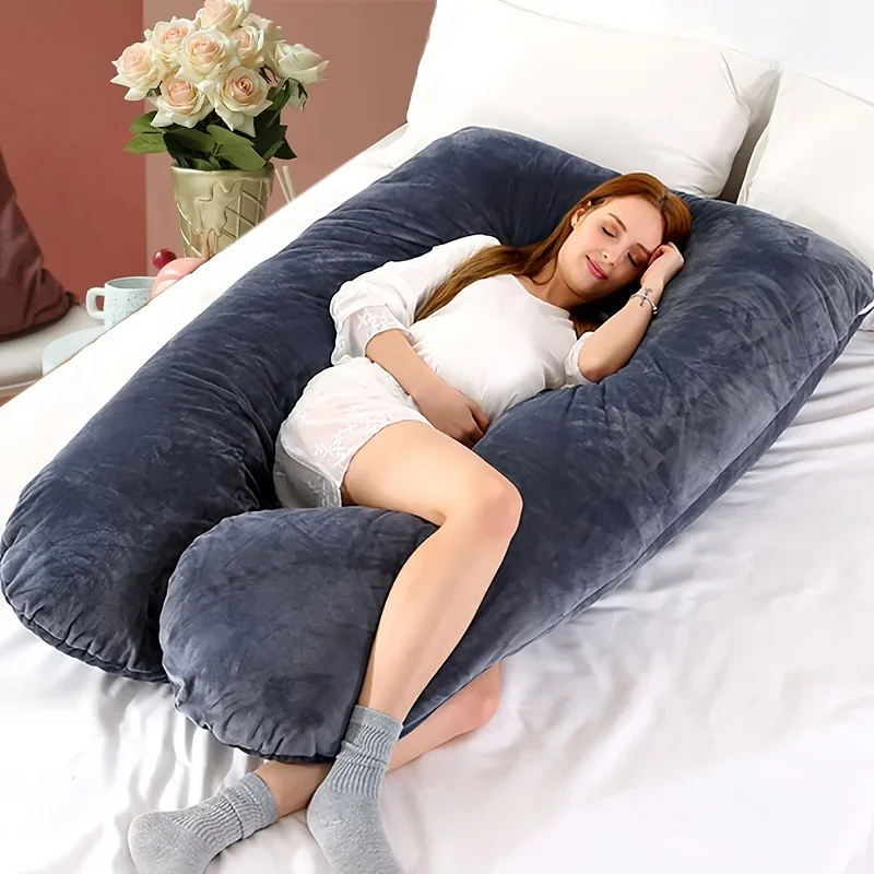 U-shaped Soft Pregnant Women's Pillow Detachable Set for Multi function Pillow Detachable and Washable Nursing Pillow