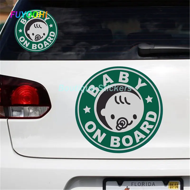 

FUYOOHI Fashion Sticker Baby ON Board PVC Decal Car Window Bumper Motorcycle Helmet Trunk Camper Surfboard Bicycle Decals