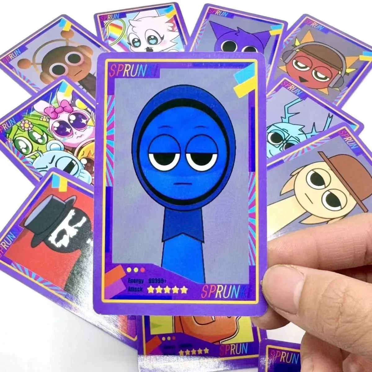 

54 шт., двухсторонняя печатная карта Incredibox Sprunki, мультяшные ломо-карты, HD фотокарта, детские подарочные коллекционные карты