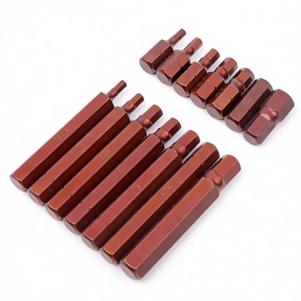 Universal Hexagon Socket Bit Set For Manual Ratchet Wrench Mechanical Maintenance Automotive Repair Professional Tool