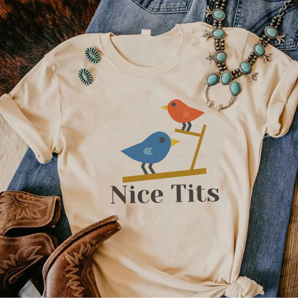 Nice Tits t-shirts women streetwear funny anime Tee girl manga clothing