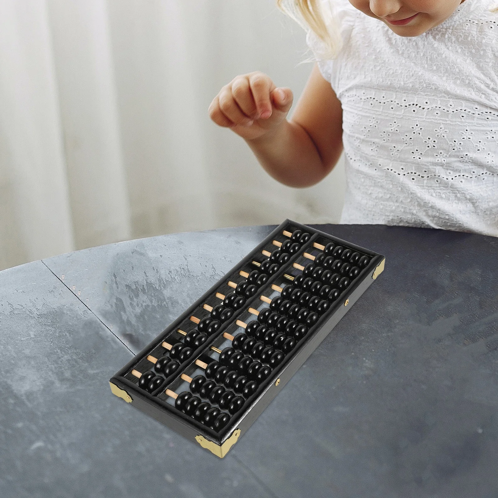 

1pc Children Abacus 13 Rods Solid Wood Math Learning Tool For Kids Mental Arithmetic Training Bead Counting Game Educational