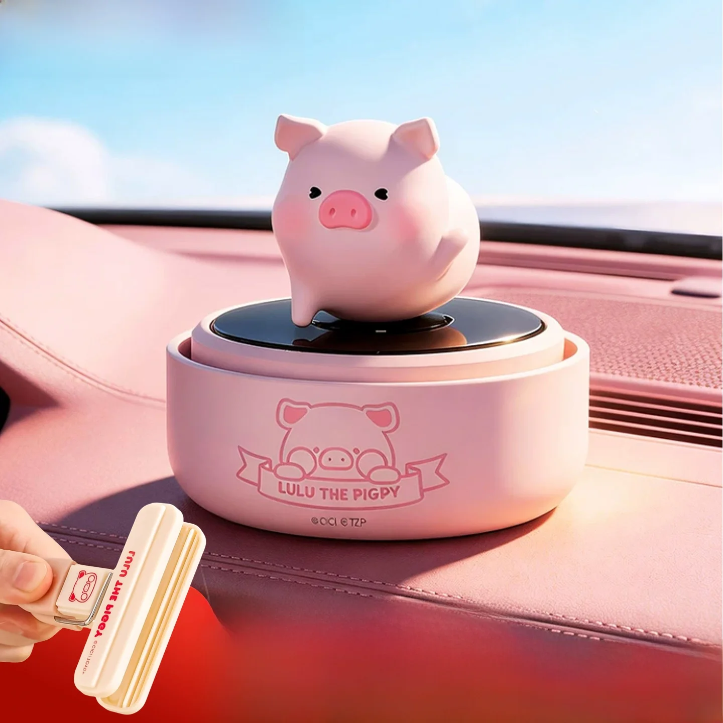 lulu-pig-solar-powered-rotating-car-perfume-women's-long-lasting-fragrance-vehicle-aromatherapy-creative-gift-for-everyone