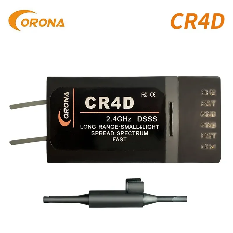 

CR4D 2.4Ghz 4ch Receiver V2 DSSS For RC control driving flight Airplane helicopters Car