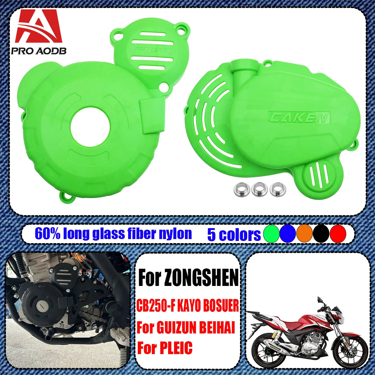 

For ZongShen CB250F ZS172FMM-3 Engine KAYOT4 BRZ MOTAX FXMOTO Motorcycle Clutch Guard Water Pump Cover Engine Ignition Protector