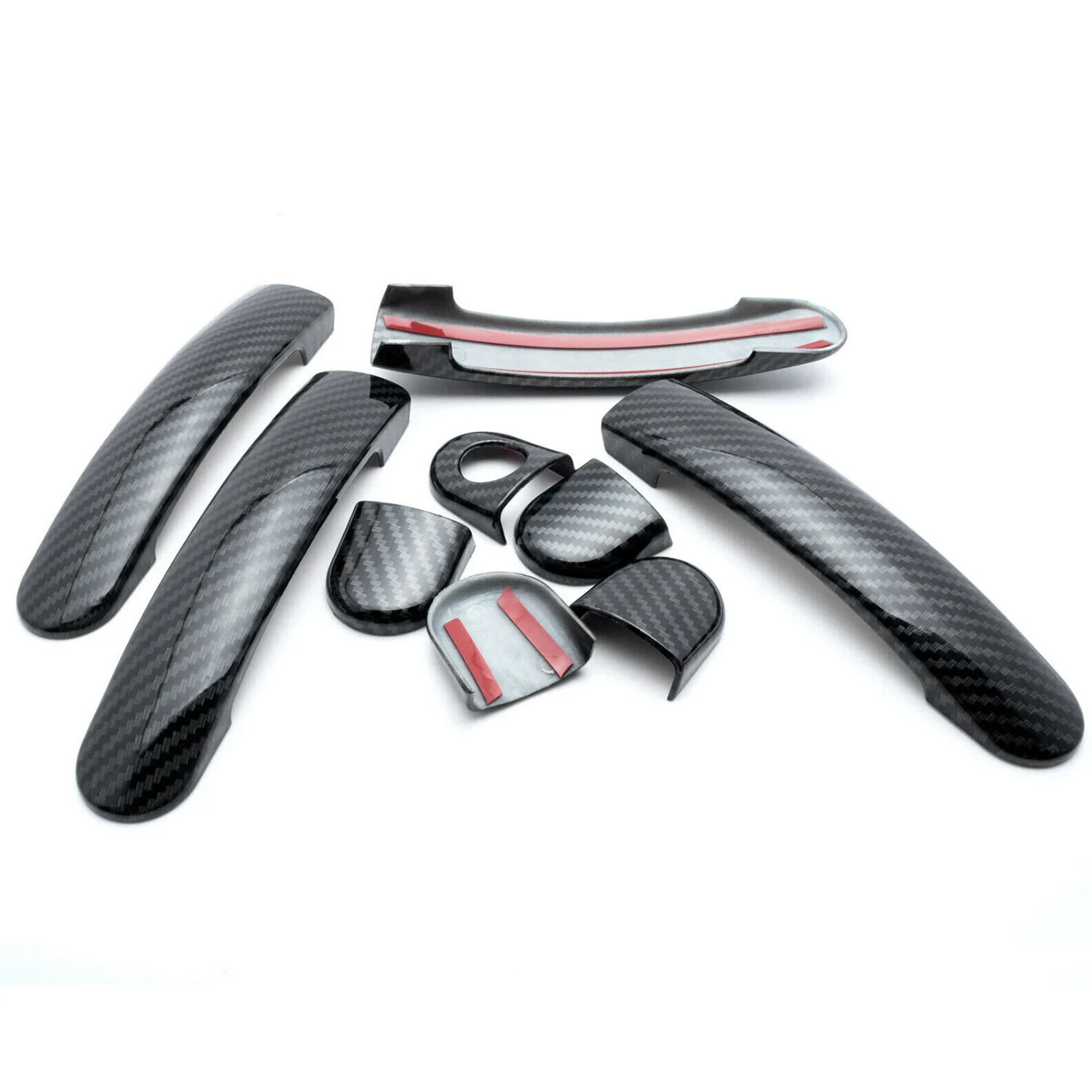 Carbon Fiber Style Side Door Handle Decoration Trims for Jetta MK6 2012-2015 Tiguan 2009-2016 -Polo 2010-2014