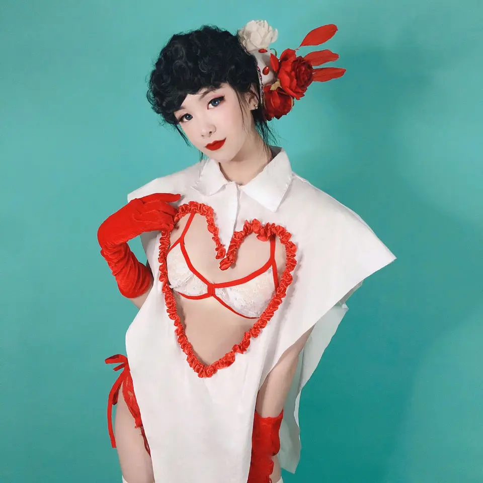 2025 Kobiety Seksowny klub nocny Gogo Tancerka Odzież Wydrążone topy Bikini Impreza DJ Rave Strój Jazz Taniec Kostium sceniczny yj212