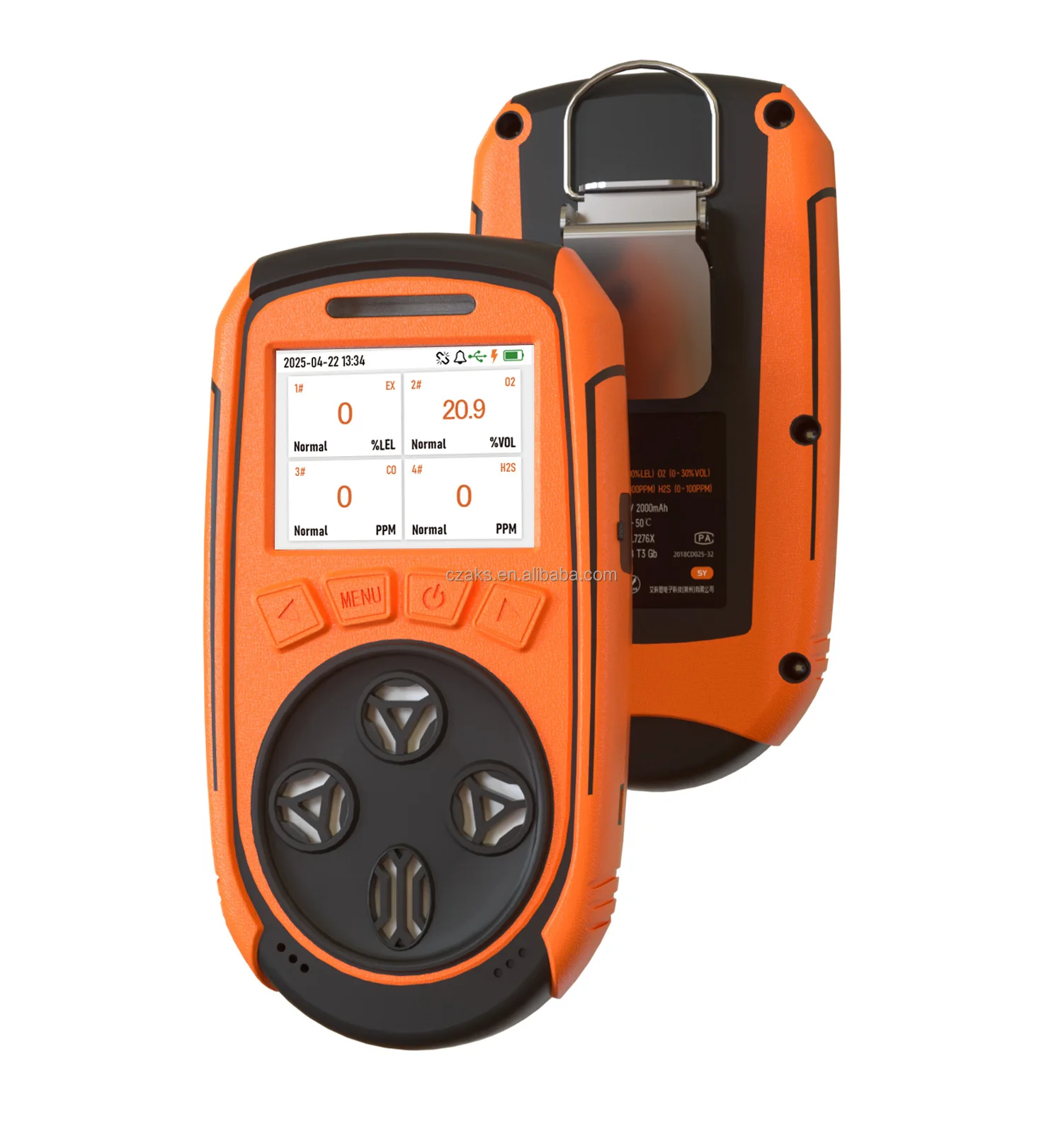 AIKESI O2 CO H2S Ex Multi Gas Test Monitor Methan Propan Plug-In Tragbare Gas Analysator Gas Detektor DDS Sensor ATEX
