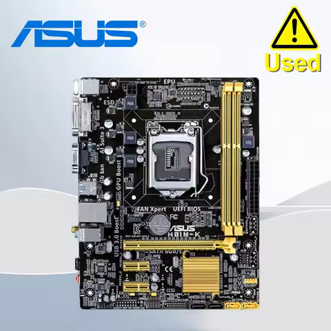 Used Asus H81M-K Desktop Motherboard H81 Socket LGA 1150 i3 i5 i7 DDR3 16G Micro-ATX Original Mainboard