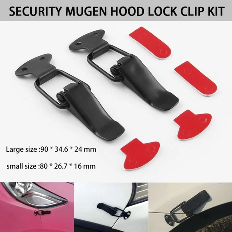 2 Pcs Universal Fastener Clip Security Hook Lock Clip Durable Bumper Quick Release Hook Lock Clip Kit Car Accessories