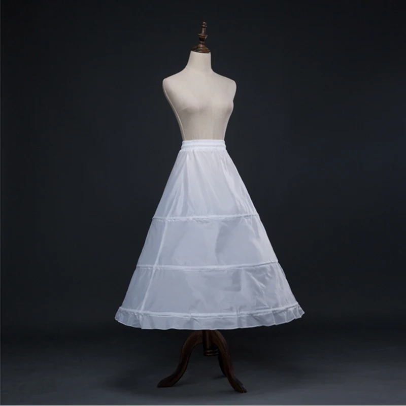 White Wedding Petticoats 3 Layers Steel Ring Elastic Waistband Wedding Accessories Bridal Underskirt for Women image 2