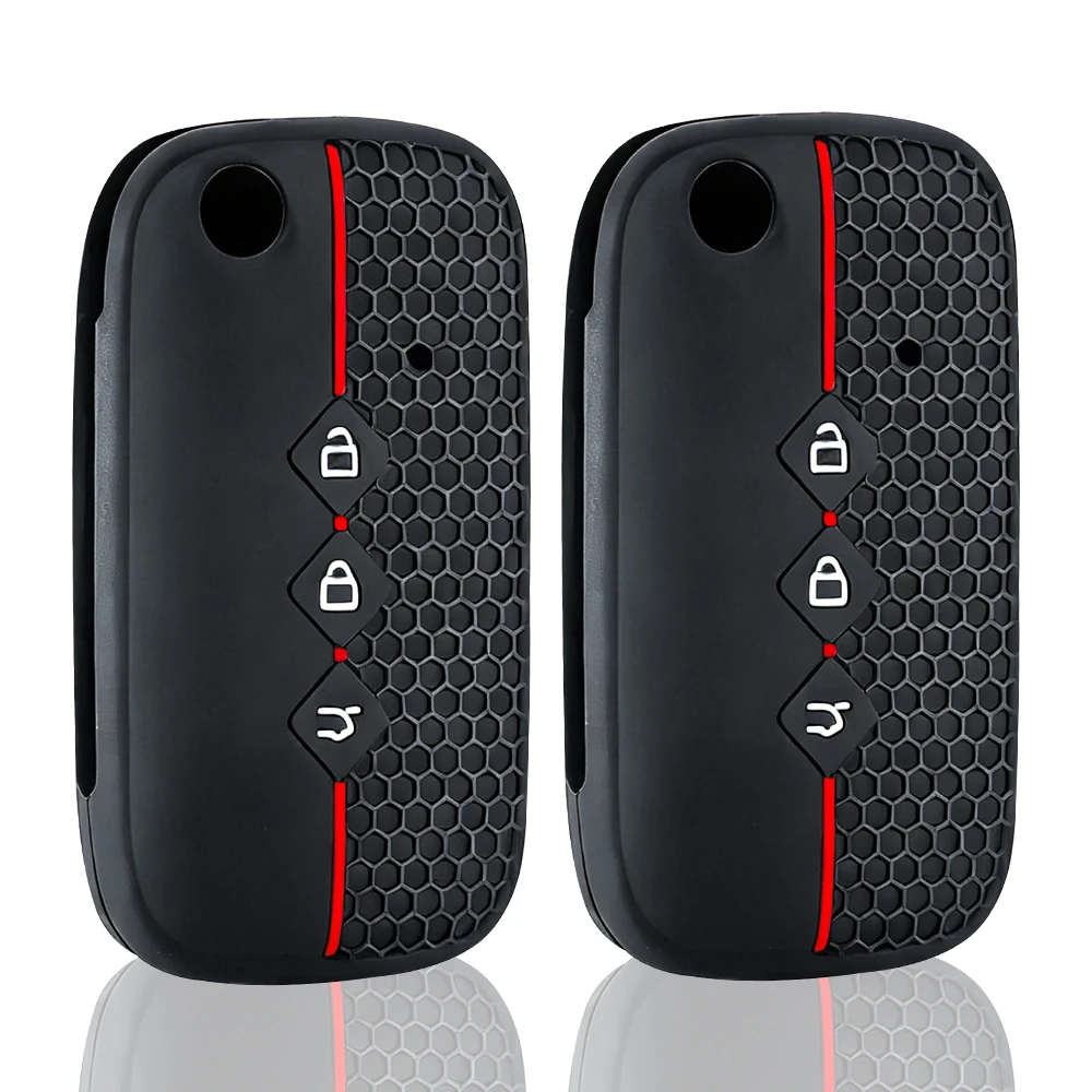 Silicone Car Remote Key Case Cover Shell Full Case For Wuling Capgemini 2020 Auto Interior Key Protection Accessorie Styling
