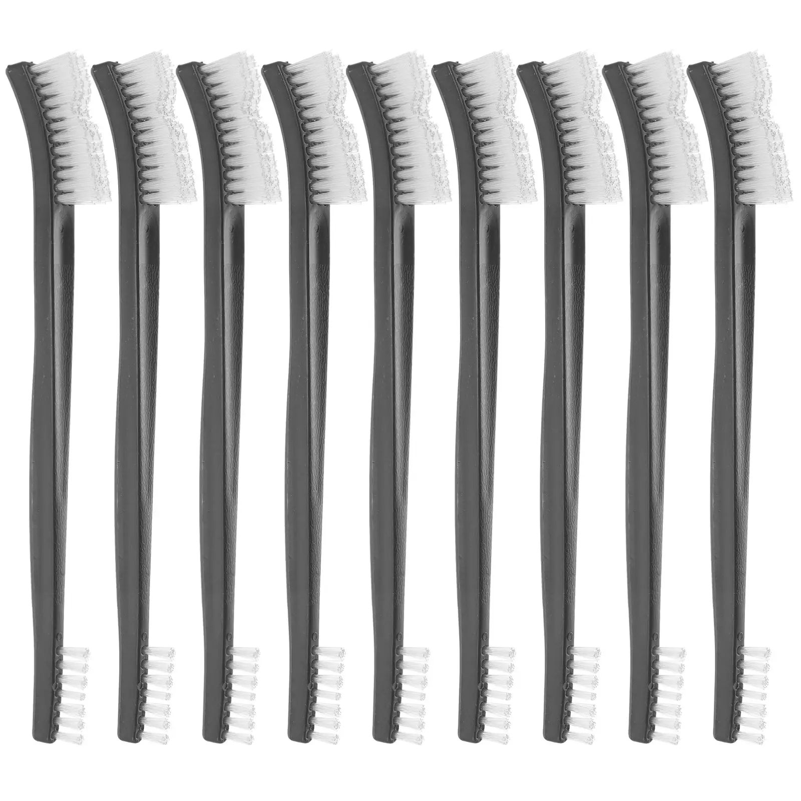 9pcs Dual-End Plastic Wire Brushes Compact Lightweight for Automotive Kitchen Bathroom Cleaning Pipes Crevice Detailing Small