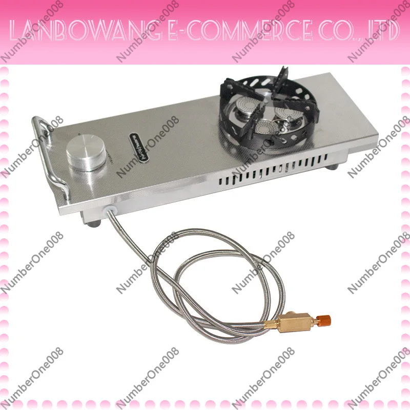 Portable Camping Gas Stove, IGT Compatible High Power Windproof Butane Stove for Outdoor Cooking, 10000BTU Burner