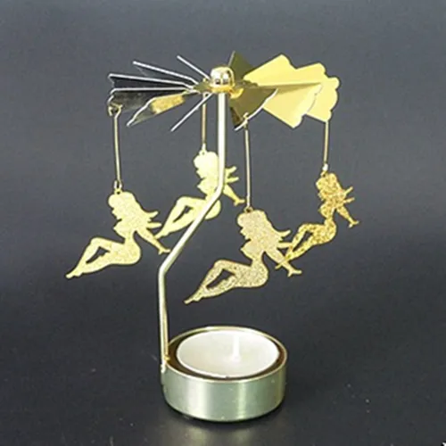 핫 스피닝 로터리 금속 회전 목마, 5 뾰족한 별, 나비 춤, 로맨틱 로즈 티 라이트 캔들 거치대 스탠드 라이트, 크리스마스 선물 