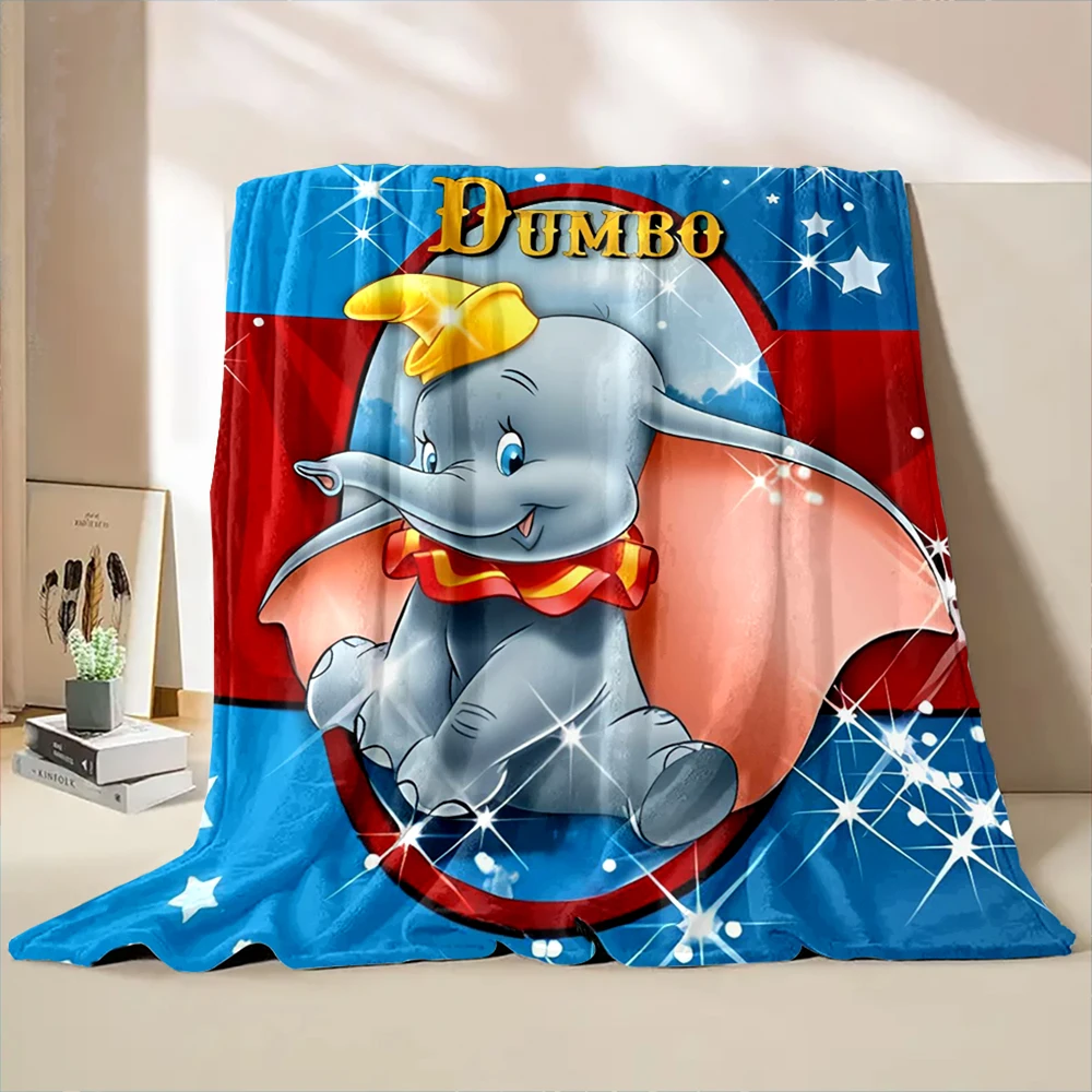 King Size Disney Cartoon Dumbo Flannel Plush Soft Fluffy Break Nap Blanket Children's Cover Blanket Children Gift