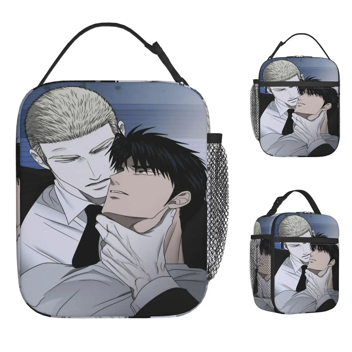 Korean Online Comics Shutline Gay Love Lunch Bag Portable Lunch Box Adult Travel Cooler Bag Cute Oxford Thermal Tote Handbags