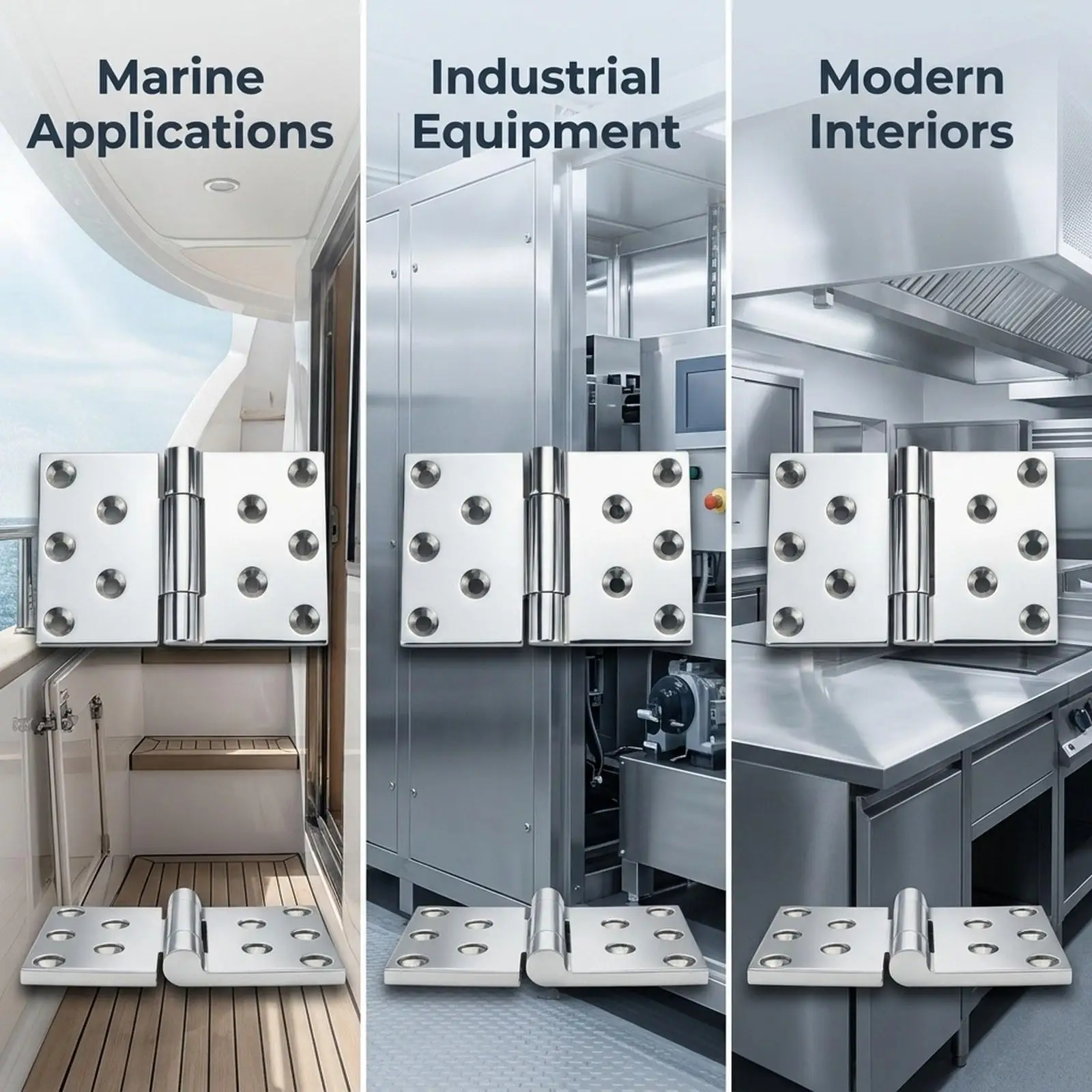 High Strength Boat Hatch Hinge Marine Casting Stainless Steel Deck Cabinet Door Hinge for Storage Lockers