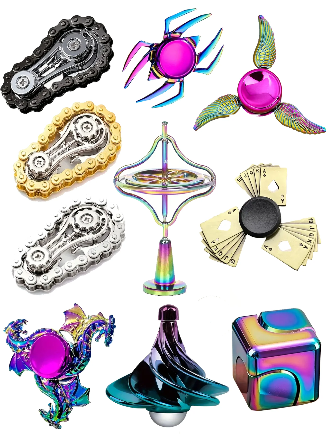 مادة جيروسكوبية عشوائية إبداعية، دوارات تململ، هدايا دوارة للبالغين والأطفال، ألعاب تخفيف التوتر والقلق #1