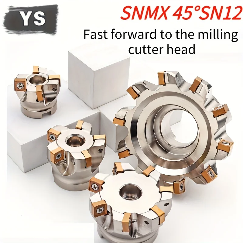 

SNMX 45° SN12 CNC TOOL 45 Degree Rough Cutting Disc SNMX1205 Fast Feed Milling Cutter Disc Diameter-50mm/63mm/80mm/100mm/125mm