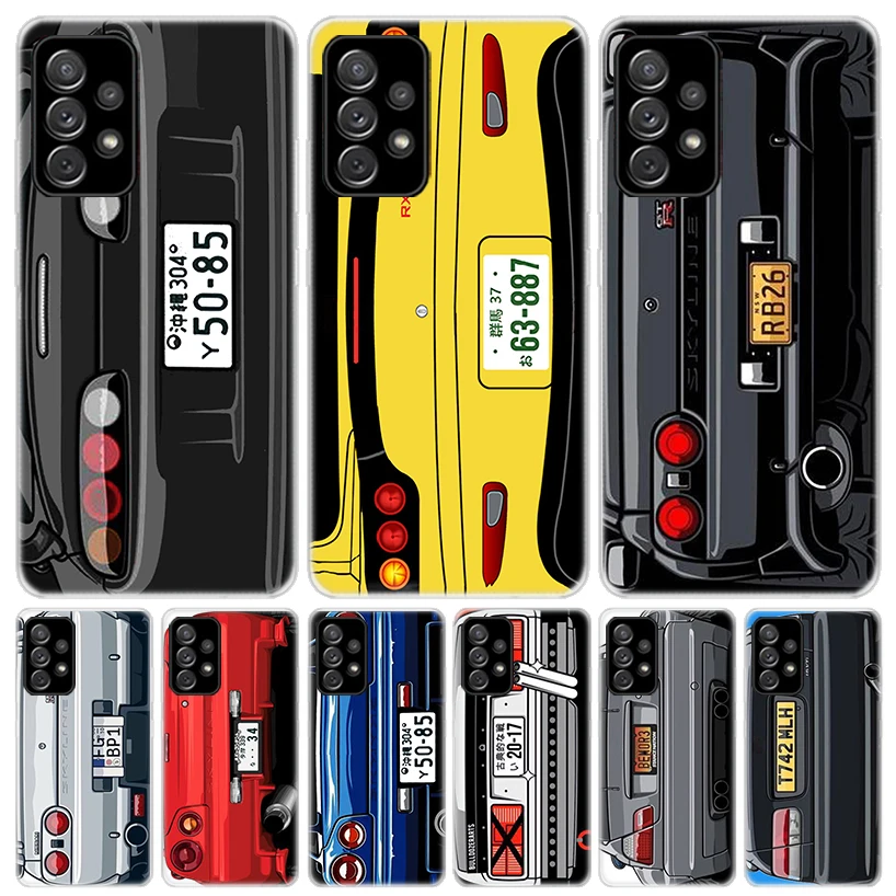 Japan Anime Initial D Car Taillight For Samsung Galaxy A51 A50 A71 A70 Phone Case A40 A41 A30 A31 A20E A21S A10 A11 A01 5G A6 A8