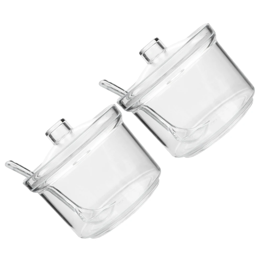 

2Pcs Seasoning Jar Large Capacity Salt Sugar Container Clear Acrylic Spice Can Storage Case For Kitchen Restaurant Home Use
