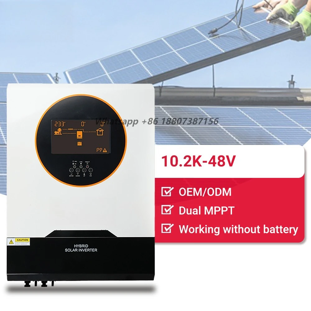 SKE 10.2KW Hybrid Solar Inverter System 48V Hybrid Offgrid Solar Inverter Plate 10KW With Lithium Battery