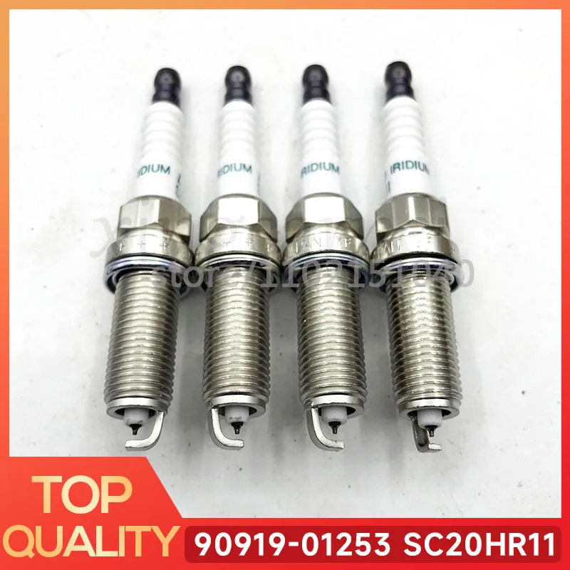 New 4pcs SC20HR11 90919-01253 Iridium Spark Plug For Toyota Corolla Prius Lexus Scion 90919 01253 SC20HR-11 9091901253