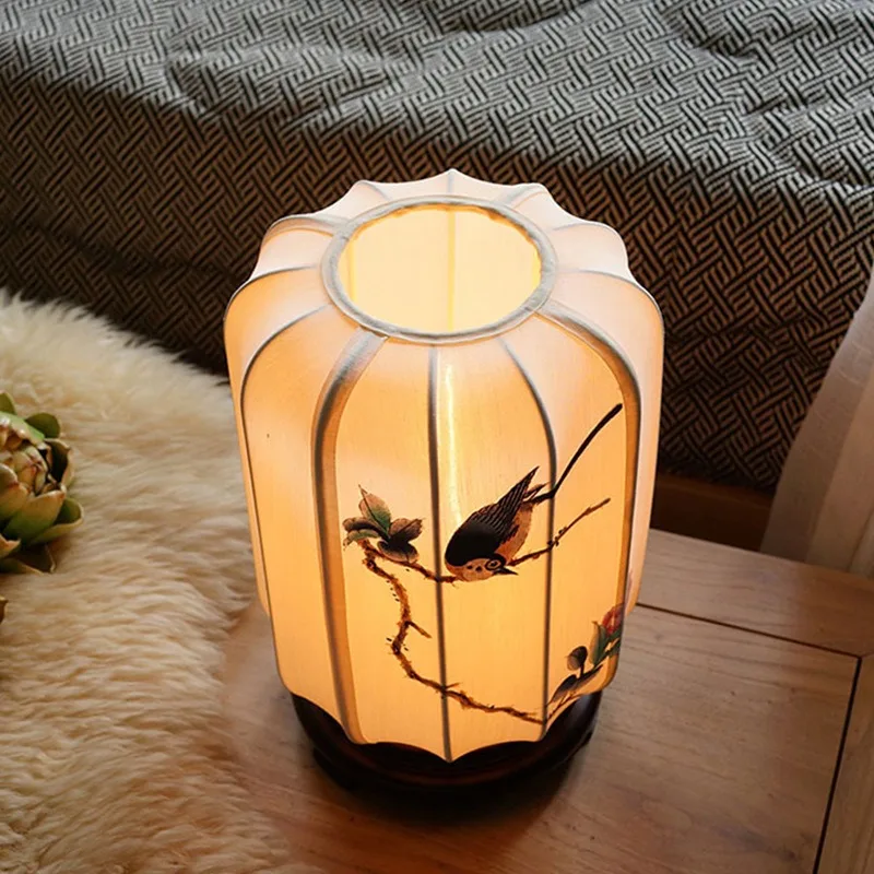 SANDYHA Handmade Chinese Retro Floor Lamp LED Decorative Light for Art Decor Bedroom Living Room Stylish Lighting Fixture